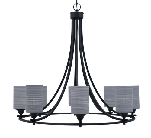 Toltec Lighting - 3408-MB-4062 - Eight Light Chandelier - Paramount - Matte Black