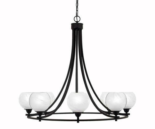 Toltec Lighting - 3408-MB-4101 - Eight Light Chandelier - Paramount - Matte Black