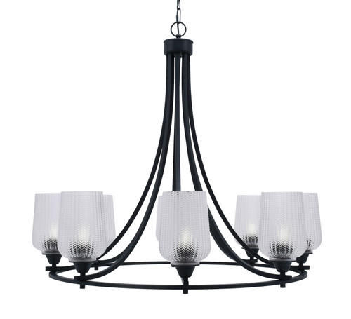 Toltec Lighting - 3408-MB-4250 - Eight Light Chandelier - Paramount - Matte Black