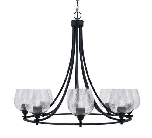 Toltec Lighting - 3408-MB-4812 - Eight Light Chandelier - Paramount - Matte Black