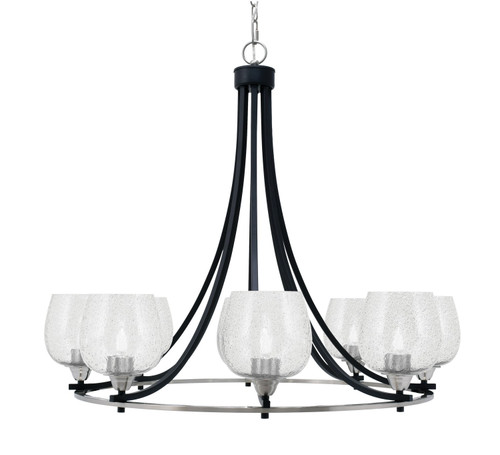 Toltec Lighting - 3408-MBBN-4812 - Eight Light Chandelier - Paramount - Matte Black & Brushed Nickel