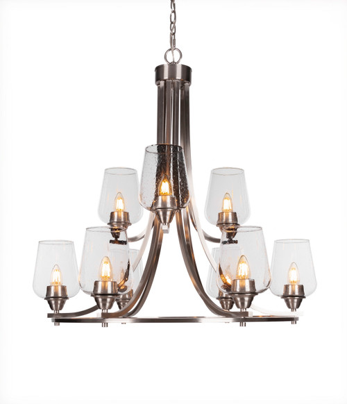 Toltec Lighting - 3409-BN-210 - Nine Light Chandelier - Paramount - Brushed Nickel