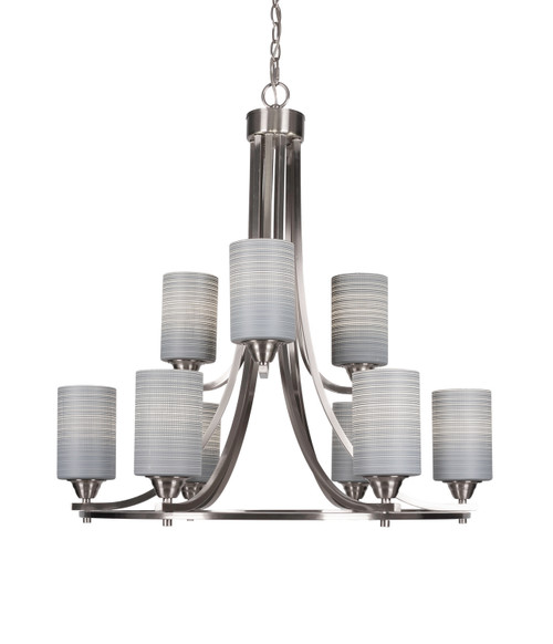 Toltec Lighting - 3409-BN-4062 - Nine Light Chandelier - Paramount - Brushed Nickel