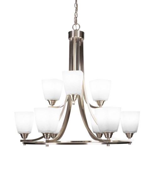 Toltec Lighting - 3409-BN-460 - Nine Light Chandelier - Paramount - Brushed Nickel