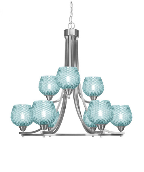 Toltec Lighting - 3409-BN-4605 - Nine Light Chandelier - Paramount - Brushed Nickel