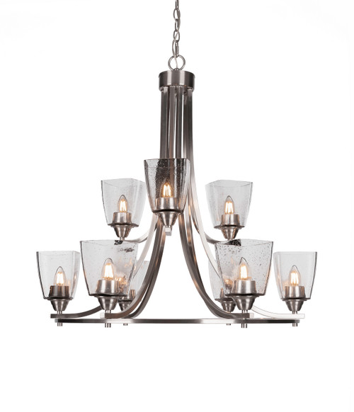 Toltec Lighting - 3409-BN-461 - Nine Light Chandelier - Paramount - Brushed Nickel