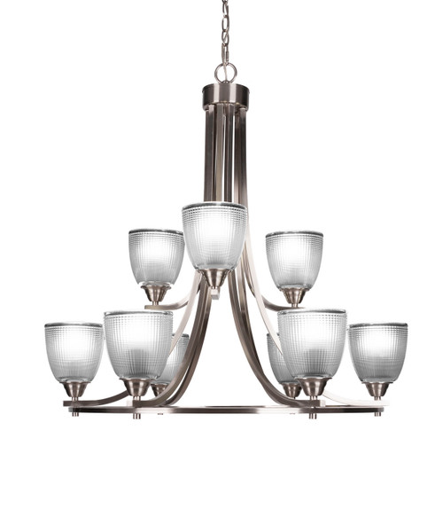 Toltec Lighting - 3409-BN-500 - Nine Light Chandelier - Paramount - Brushed Nickel