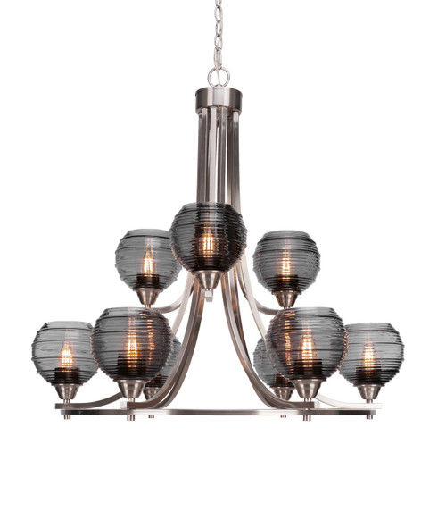 Toltec Lighting - 3409-BN-5112 - Nine Light Chandelier - Paramount - Brushed Nickel