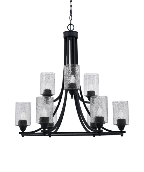 Toltec Lighting - 3409-MB-3002 - Nine Light Chandelier - Paramount - Matte Black