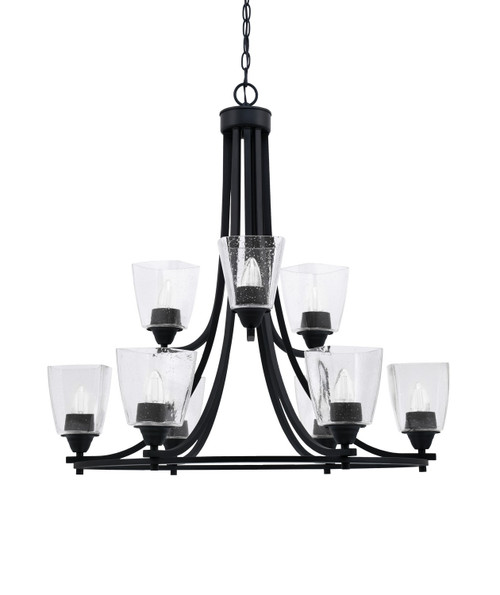 Toltec Lighting - 3409-MB-461 - Nine Light Chandelier - Paramount - Matte Black