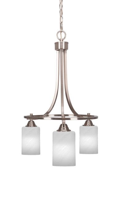Toltec Lighting - 3413-BN-3001 - Three Light Chandelier - Paramount - Brushed Nickel