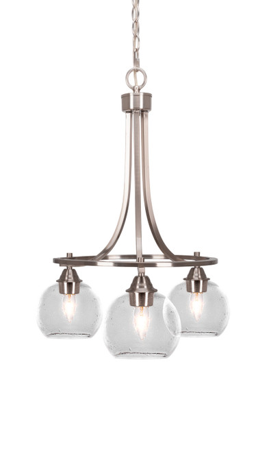 Toltec Lighting - 3413-BN-4100 - Three Light Chandelier - Paramount - Brushed Nickel
