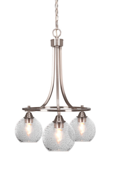 Toltec Lighting - 3413-BN-4102 - Three Light Chandelier - Paramount - Brushed Nickel