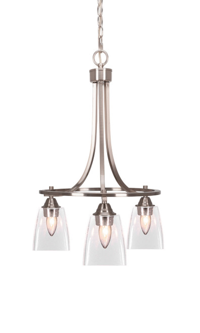 Toltec Lighting - 3413-BN-461 - Three Light Chandelier - Paramount - Brushed Nickel