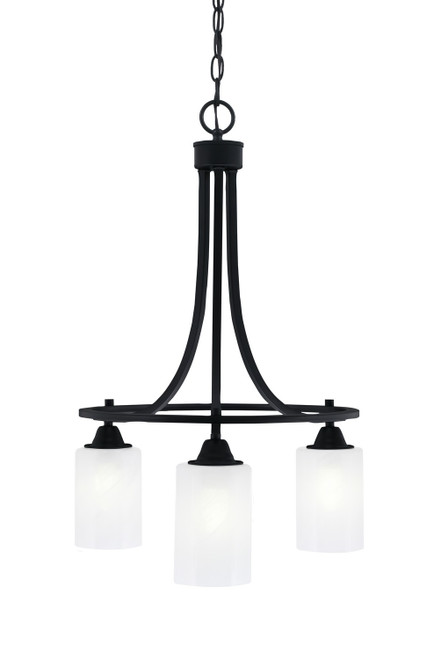 Toltec Lighting - 3413-MB-3001 - Three Light Chandelier - Paramount - Matte Black