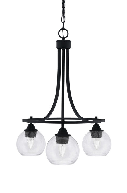 Toltec Lighting - 3413-MB-4100 - Three Light Chandelier - Paramount - Matte Black