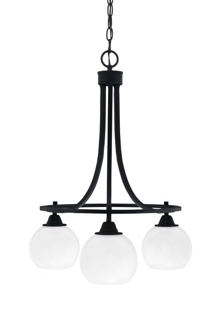 Toltec Lighting - 3413-MB-4101 - Three Light Chandelier - Paramount - Matte Black