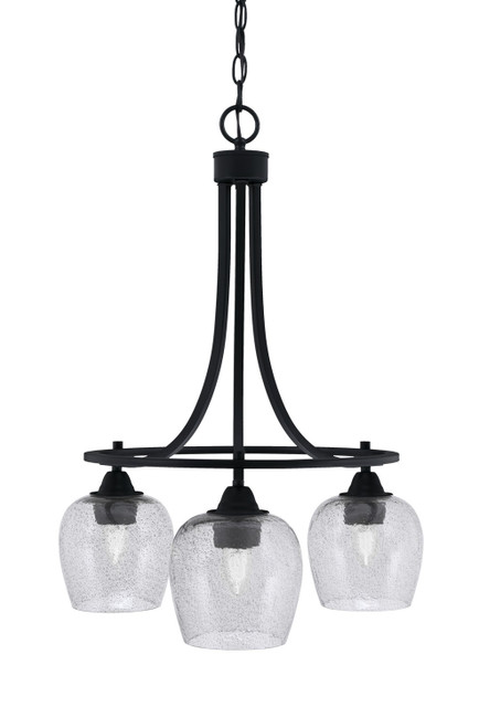 Toltec Lighting - 3413-MB-4812 - Three Light Chandelier - Paramount - Matte Black