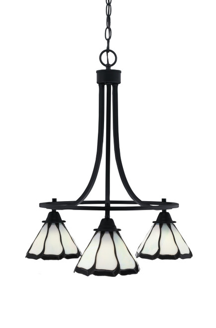 Toltec Lighting - 3413-MB-9125 - Three Light Chandelier - Paramount - Matte Black