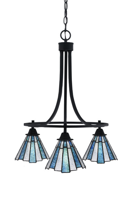 Toltec Lighting - 3413-MB-9325 - Three Light Chandelier - Paramount - Matte Black