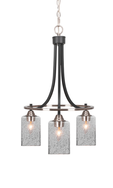 Toltec Lighting - 3413-MBBN-3002 - Three Light Chandelier - Paramount - Matte Black & Brushed Nickel