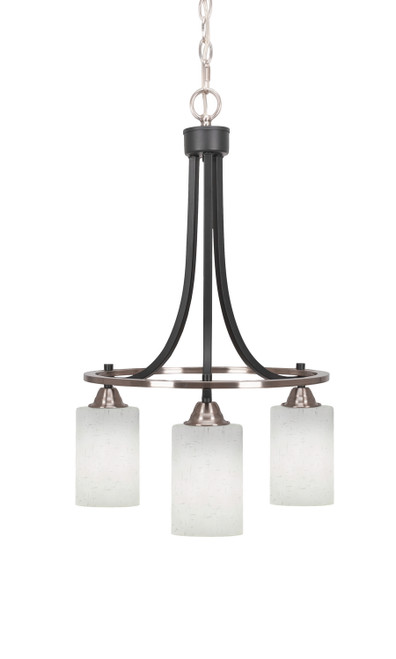 Toltec Lighting - 3413-MBBN-310 - Three Light Chandelier - Paramount - Matte Black & Brushed Nickel