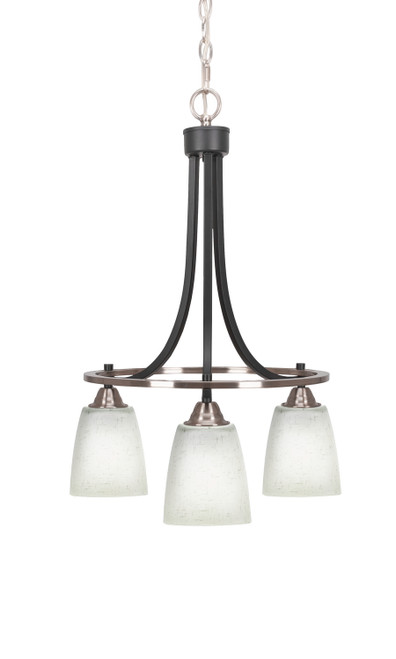 Toltec Lighting - 3413-MBBN-460 - Three Light Chandelier - Paramount - Matte Black & Brushed Nickel