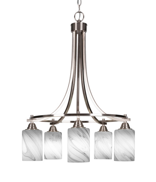 Toltec Lighting - 3415-BN-3009 - Five Light Chandelier - Paramount - Brushed Nickel