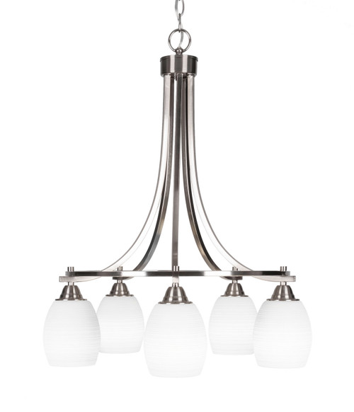 Toltec Lighting - 3415-BN-4021 - Five Light Chandelier - Paramount - Brushed Nickel