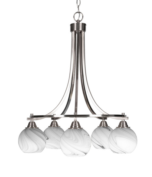 Toltec Lighting - 3415-BN-4109 - Five Light Chandelier - Paramount - Brushed Nickel