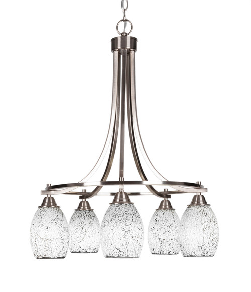 Toltec Lighting - 3415-BN-4165 - Five Light Chandelier - Paramount - Brushed Nickel