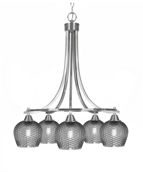 Toltec Lighting - 3415-BN-4602 - Five Light Chandelier - Paramount - Brushed Nickel