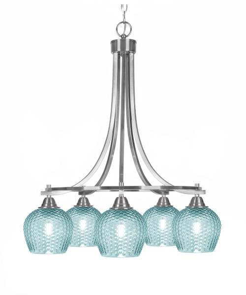 Toltec Lighting - 3415-BN-4605 - Five Light Chandelier - Paramount - Brushed Nickel