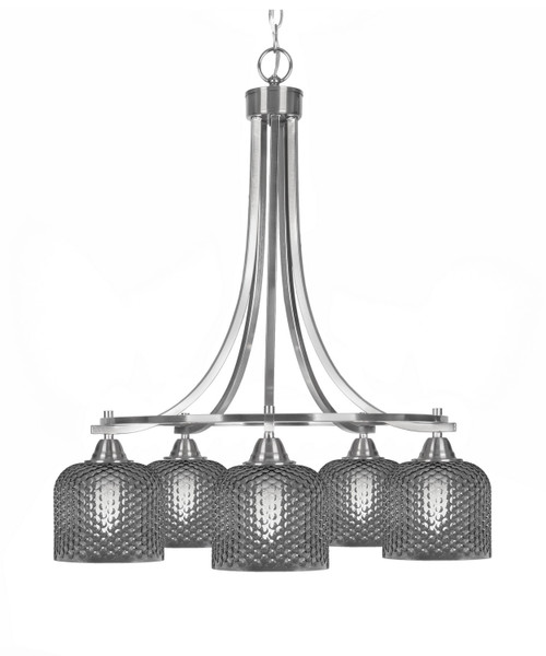 Toltec Lighting - 3415-BN-4612 - Five Light Chandelier - Paramount - Brushed Nickel