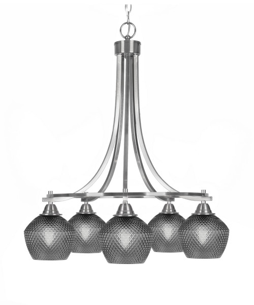 Toltec Lighting - 3415-BN-4622 - Five Light Chandelier - Paramount - Brushed Nickel