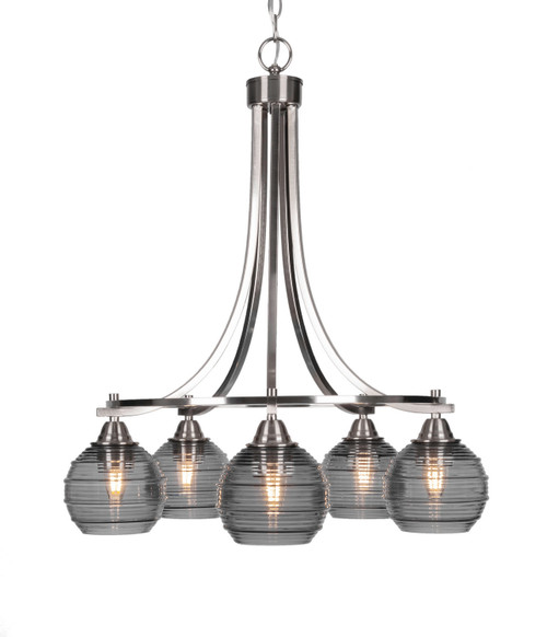 Toltec Lighting - 3415-BN-5112 - Five Light Chandelier - Paramount - Brushed Nickel