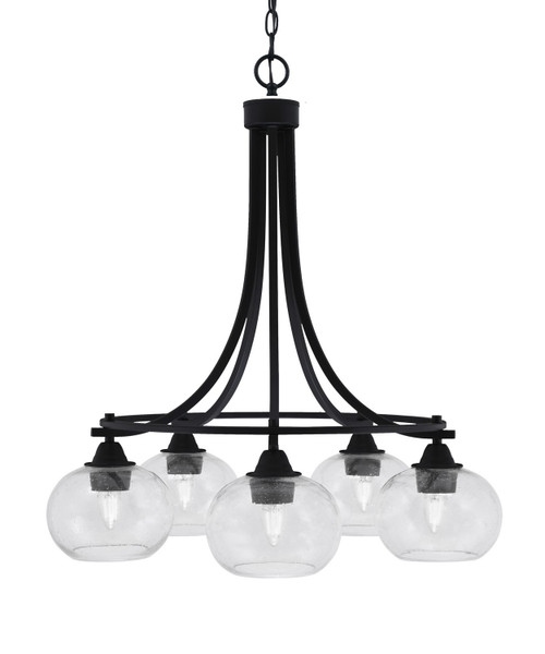 Toltec Lighting - 3415-MB-202 - Five Light Chandelier - Paramount - Matte Black