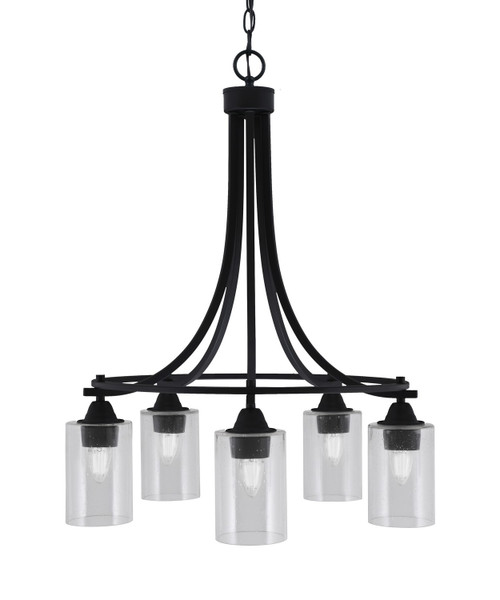 Toltec Lighting - 3415-MB-300 - Five Light Chandelier - Paramount - Matte Black