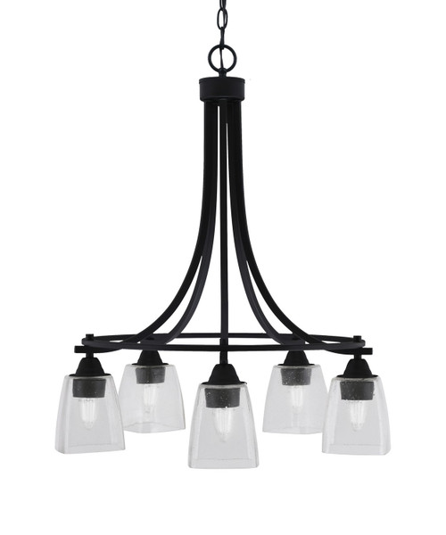 Toltec Lighting - 3415-MB-461 - Five Light Chandelier - Paramount - Matte Black
