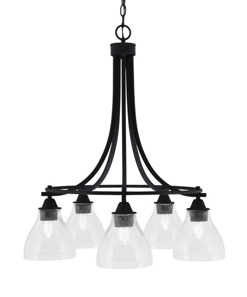 Toltec Lighting - 3415-MB-4760 - Five Light Chandelier - Paramount - Matte Black