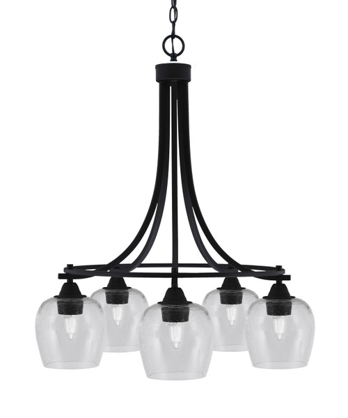 Toltec Lighting - 3415-MB-4810 - Five Light Chandelier - Paramount - Matte Black