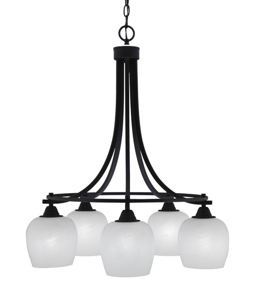 Toltec Lighting - 3415-MB-4811 - Five Light Chandelier - Paramount - Matte Black