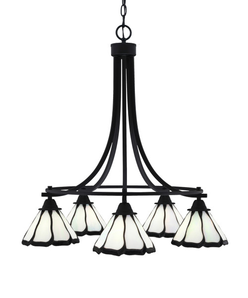 Toltec Lighting - 3415-MB-9125 - Five Light Chandelier - Paramount - Matte Black
