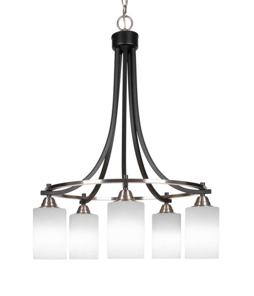 Toltec Lighting - 3415-MBBN-310 - Five Light Chandelier - Paramount - Matte Black & Brushed Nickel