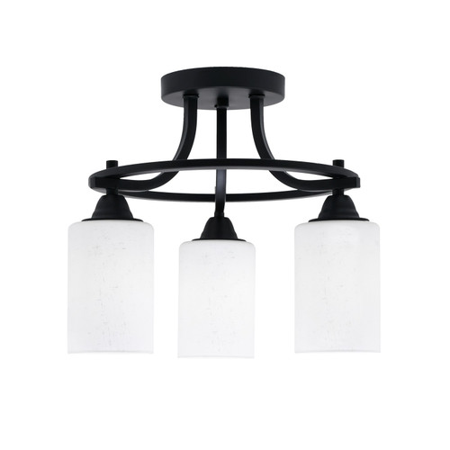 Toltec Lighting - 3417-MB-310 - Three Light Semi-Flush Mount - Paramount - Matte Black