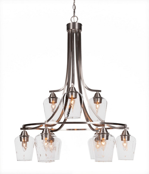 Toltec Lighting - 3419-BN-210 - Nine Light Chandelier - Paramount - Brushed Nickel