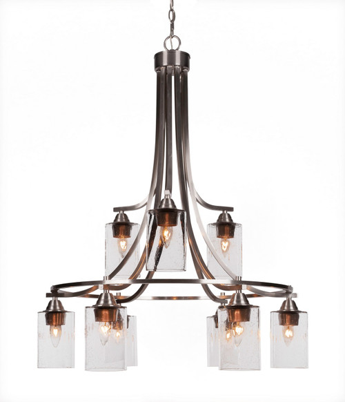 Toltec Lighting - 3419-BN-300 - Nine Light Chandelier - Paramount - Brushed Nickel