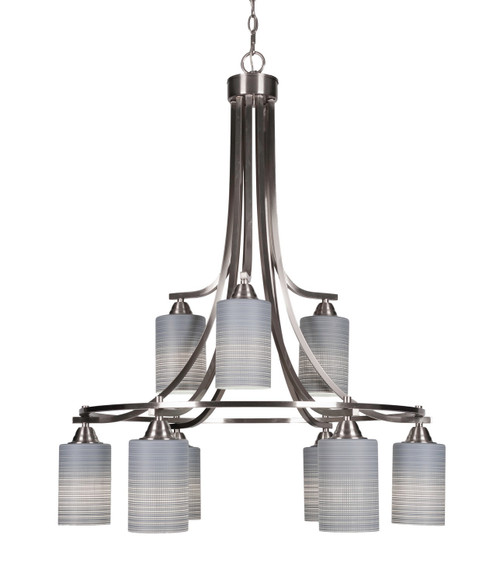 Toltec Lighting - 3419-BN-4062 - Nine Light Chandelier - Paramount - Brushed Nickel