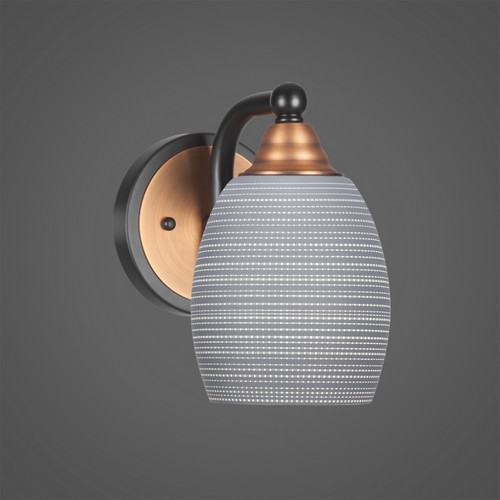 Toltec Lighting - 3421-MBBR-4022 - One Light Wall Sconce - Paramount - Matte Black & Brass