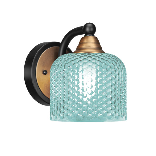 Toltec Lighting - 3421-MBBR-4615 - One Light Wall Sconce - Paramount - Matte Black & Brass